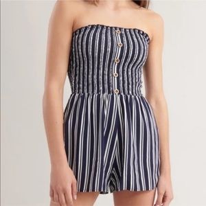 Blue and white striped romper from garage
